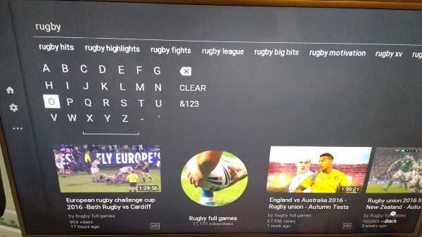 smart tv youtube keyboard